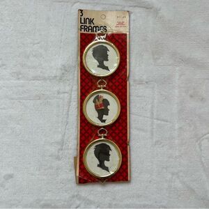 Vintage Cadillac link picture frames. Mini frames. Embroidery cross stitch.